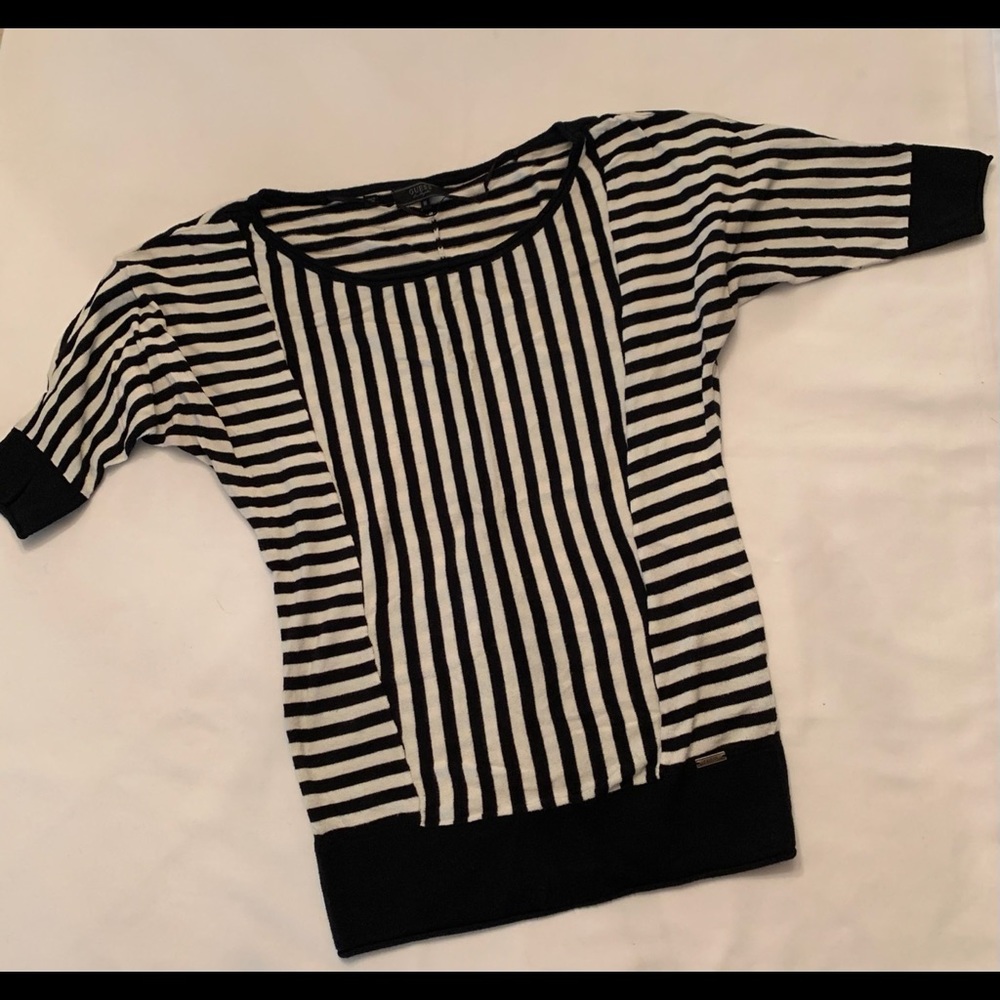 Guess Short Sleeved Striped Sweater